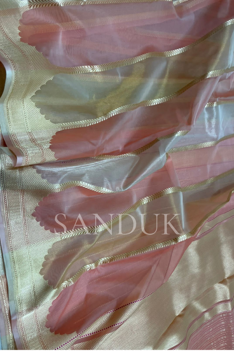 Kiara Pastel Peach Shade Saree